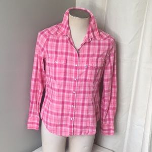 LEVI'S SNAPPY SHIRT Vintage Pink Pearl buttons Cotton Girls M